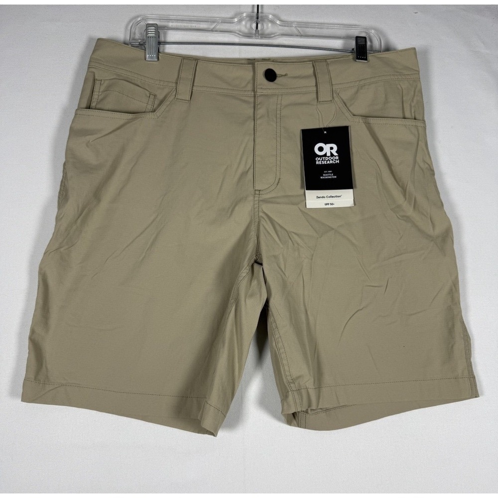 NWT Outdoor Research Zendo Everyday Shorts 9" Inseam Mens 34 Pro Khaki $79
